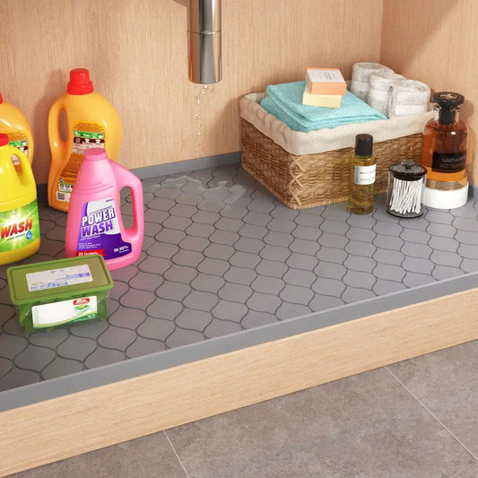 Silicone Under-Sink Waterproof Mat (2-Pack) β Under-Sink Protector & Waterproof Cabinet Mat